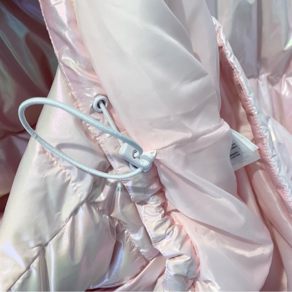 SOLD - BP Nordstrom Iridescent Oversize Puffer Jacket Pink Large NWT - Picture 10 of 11